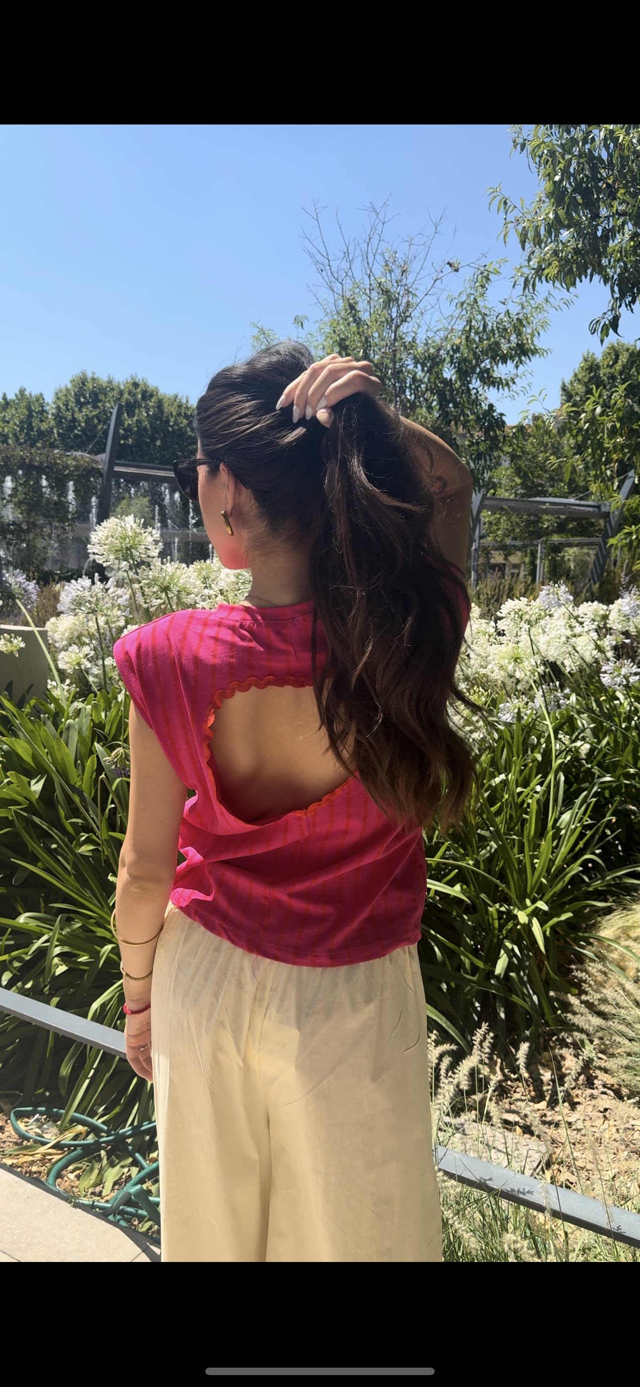 Top cœur rose
