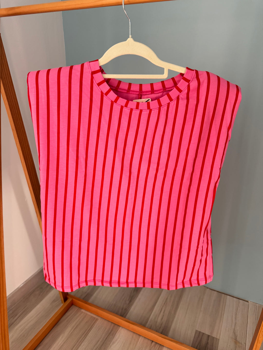 Top cœur rose