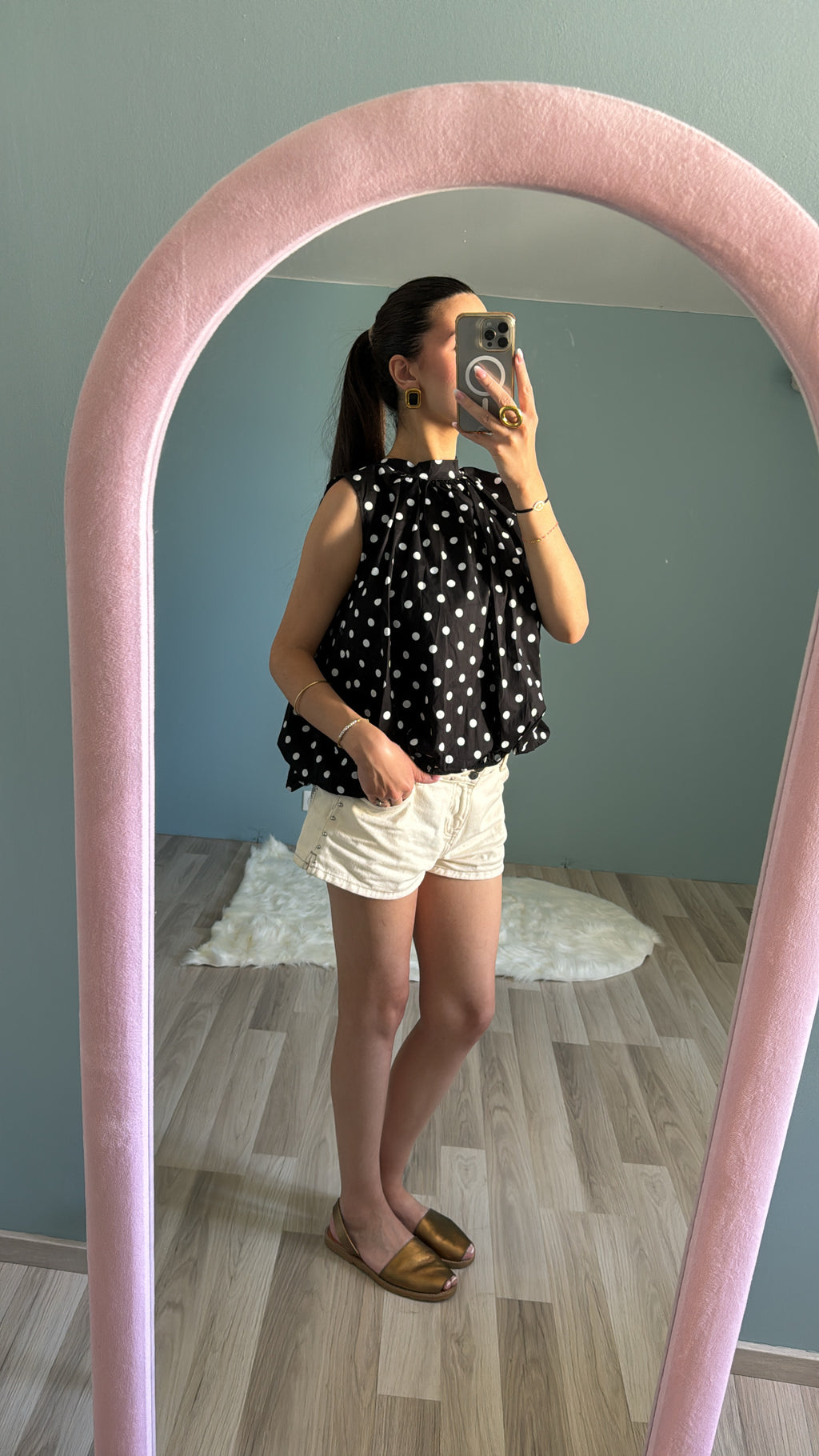 Top Léonie à Pois